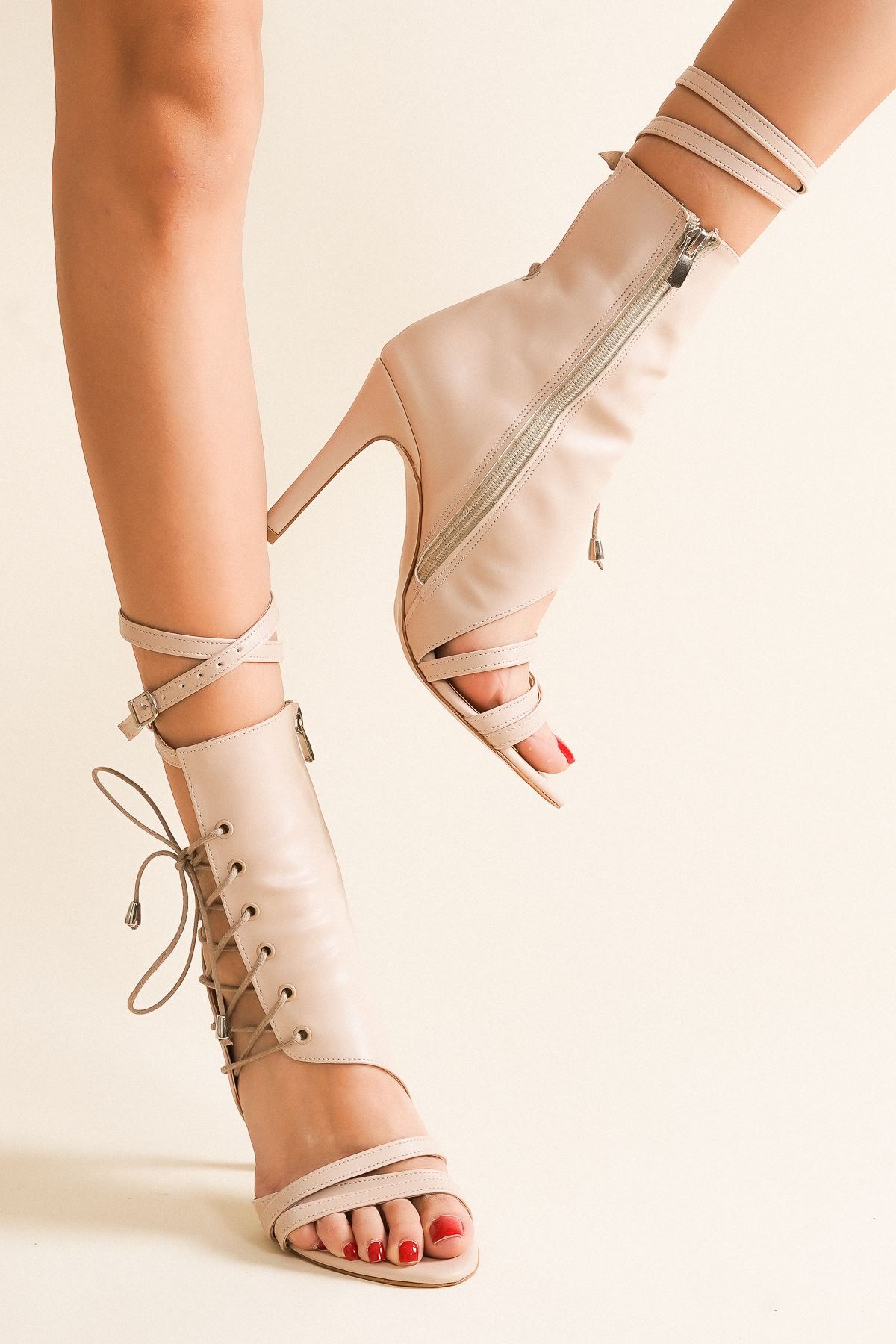 Galya Nude Cilt Kadın Topuklu Ayakkabı