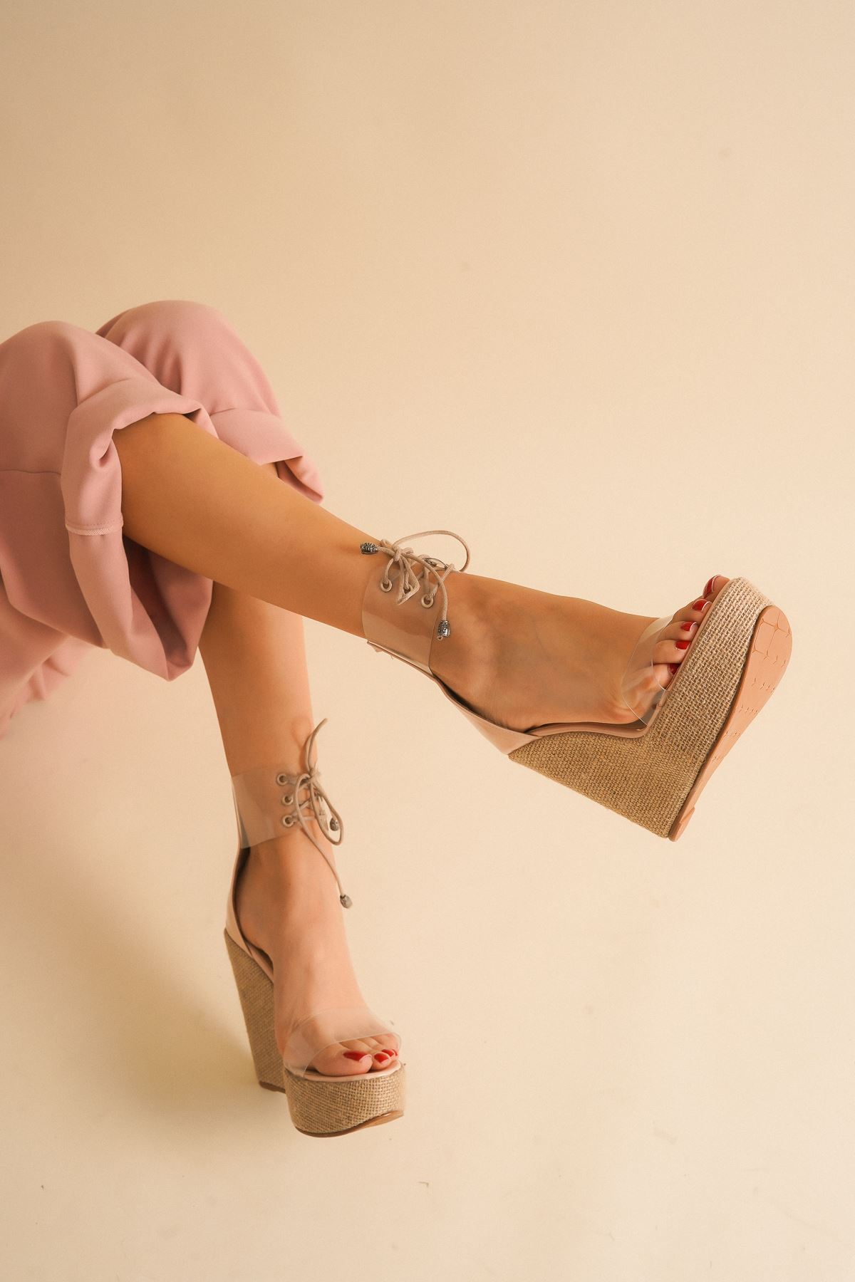 Browse Hasır Ten Cilt Dolgu Topuklu Kadın Ayakkabı