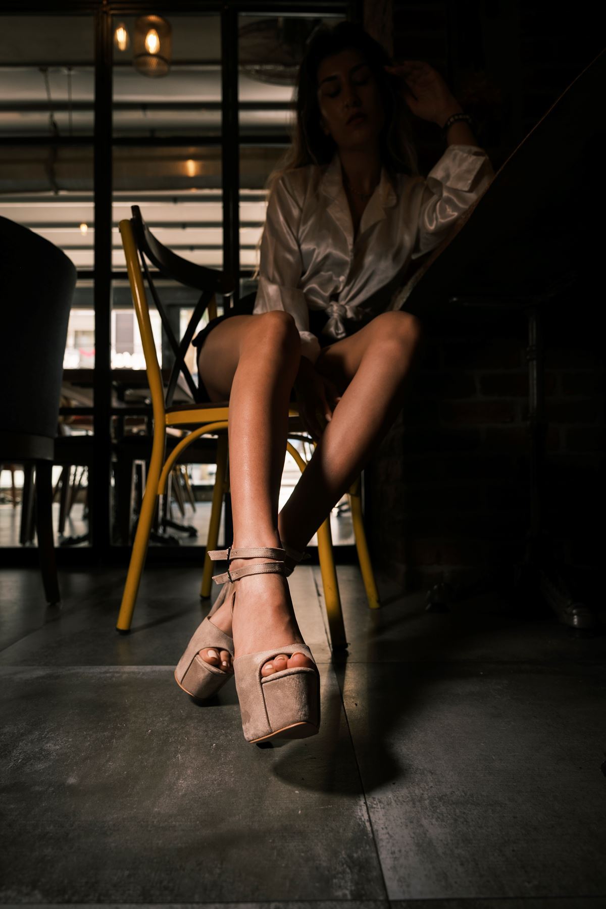 Ten Süet Platform Kalın Topuklu  Kadın Ayakkabı Libby