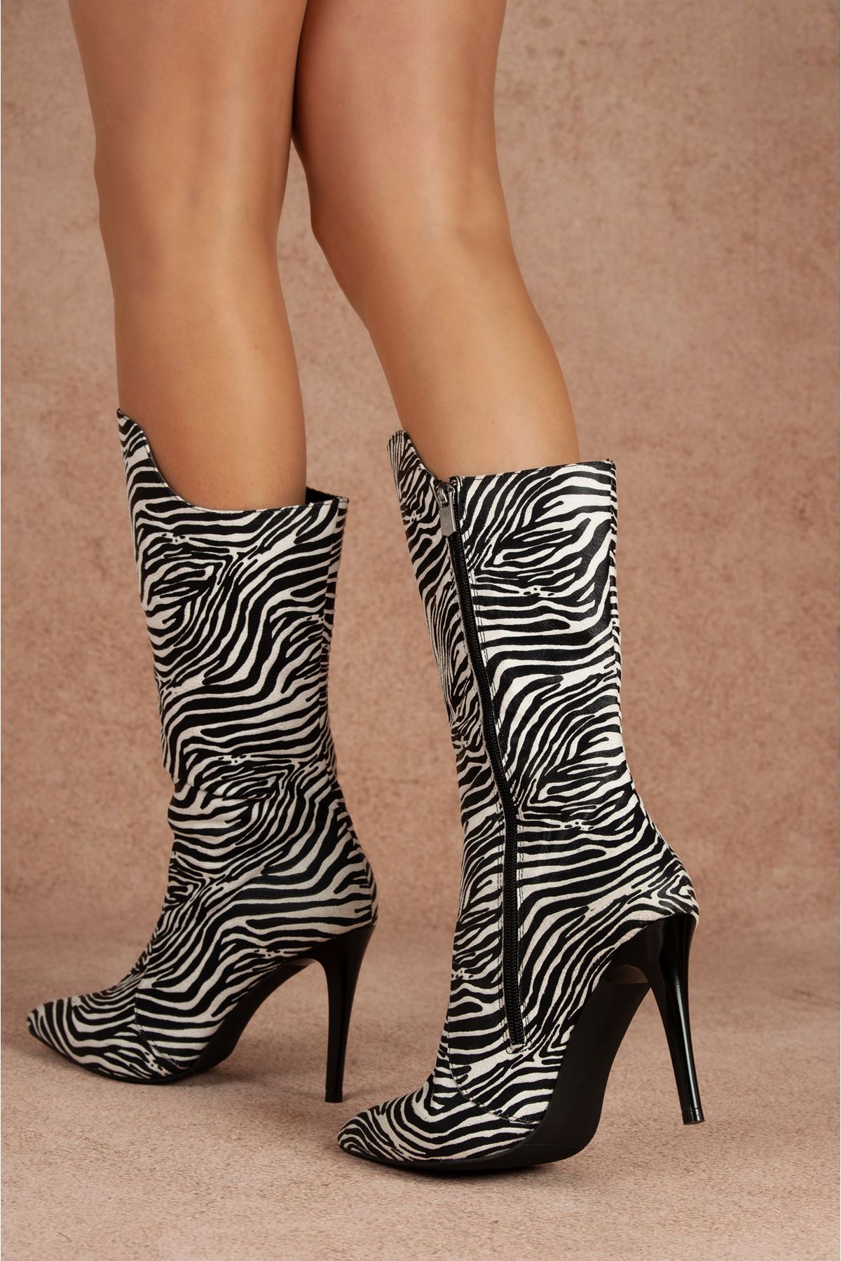 Şıpıdık Zebra Topuklu Kadın Ayakkabı
