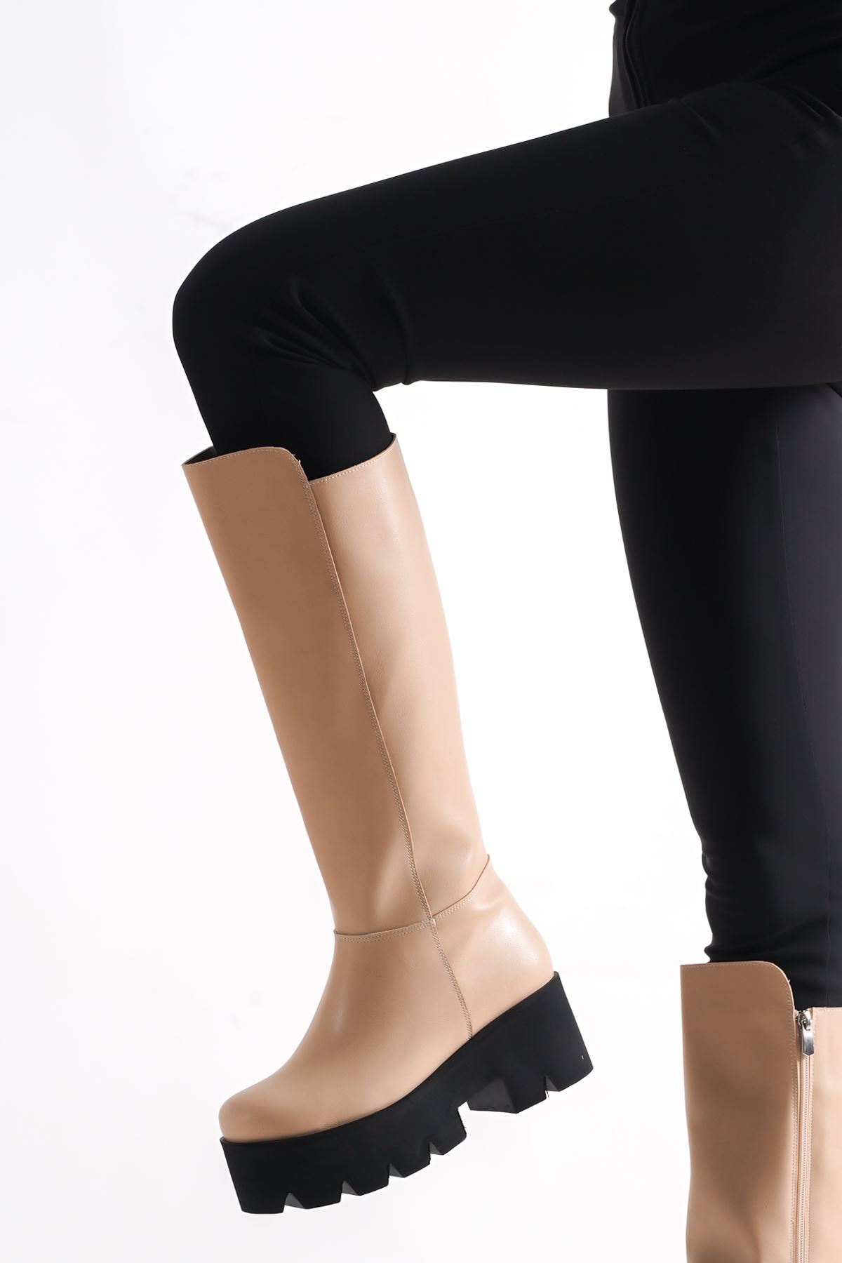 Nude Cilt Platform  Kadın Ayakkabı Dawe