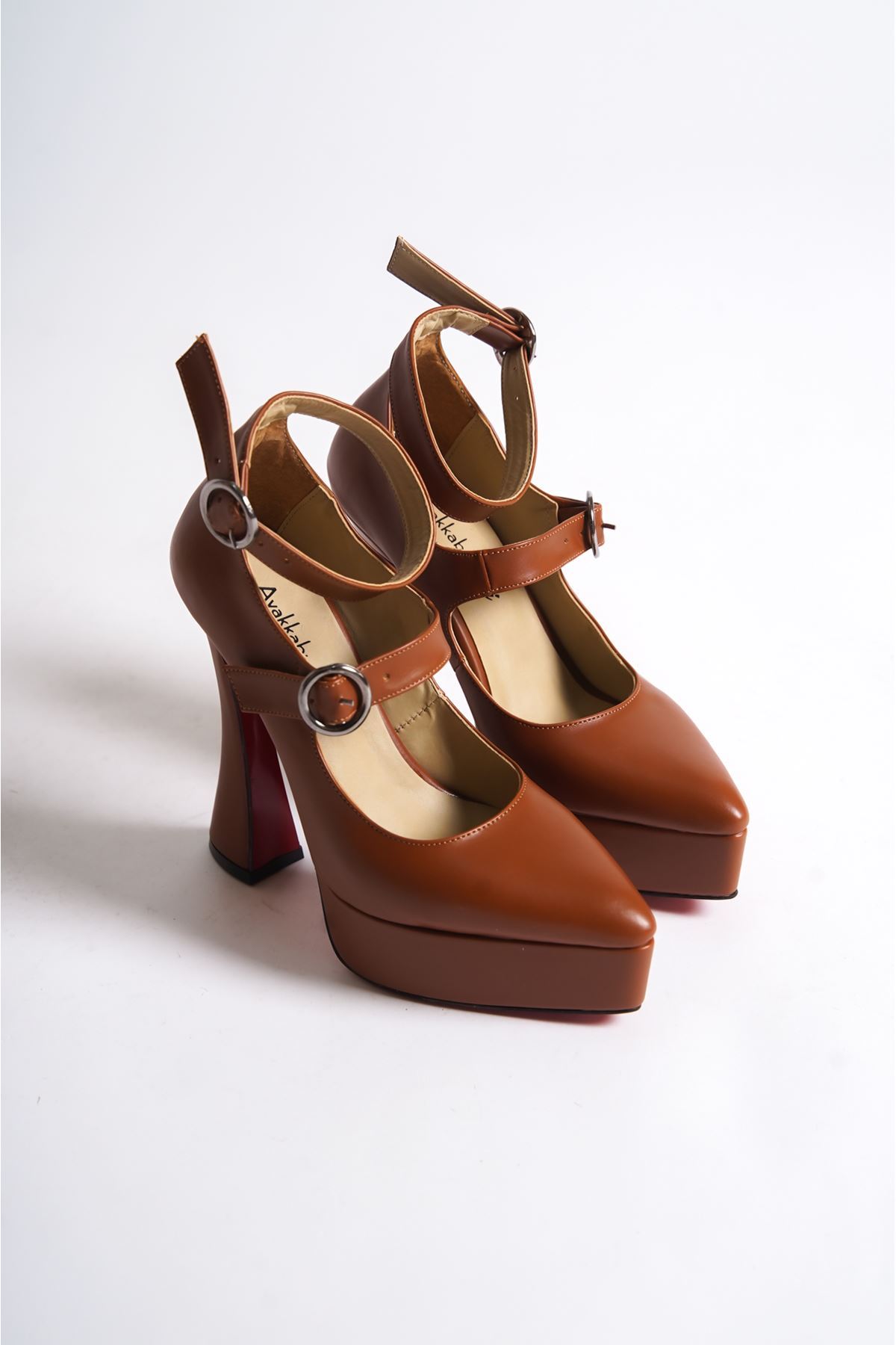 Taba Cilt Baret Detaylı Özel Tasarım Platform Kadın Ayakkabı Akira