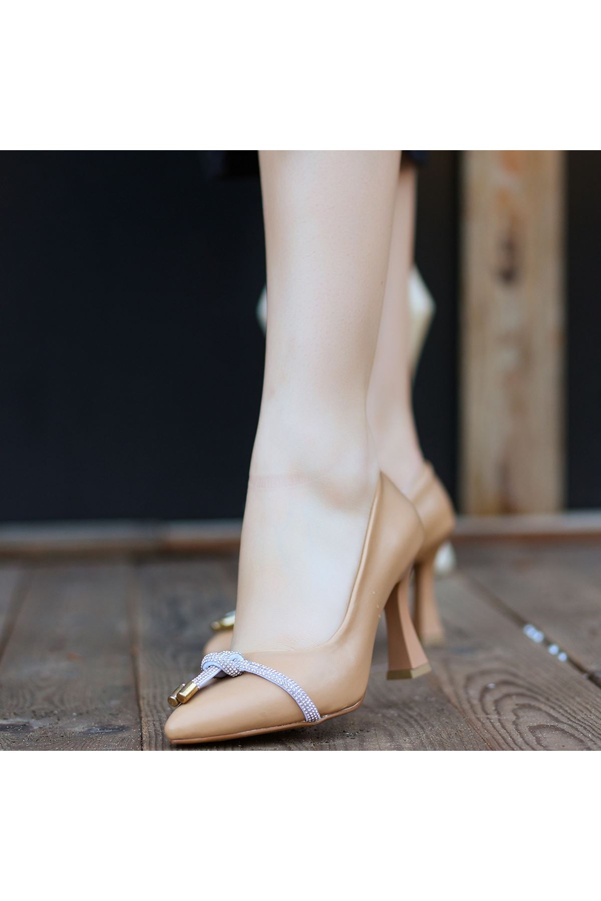 Polina Nude Cilt Stiletto Ayakkabı