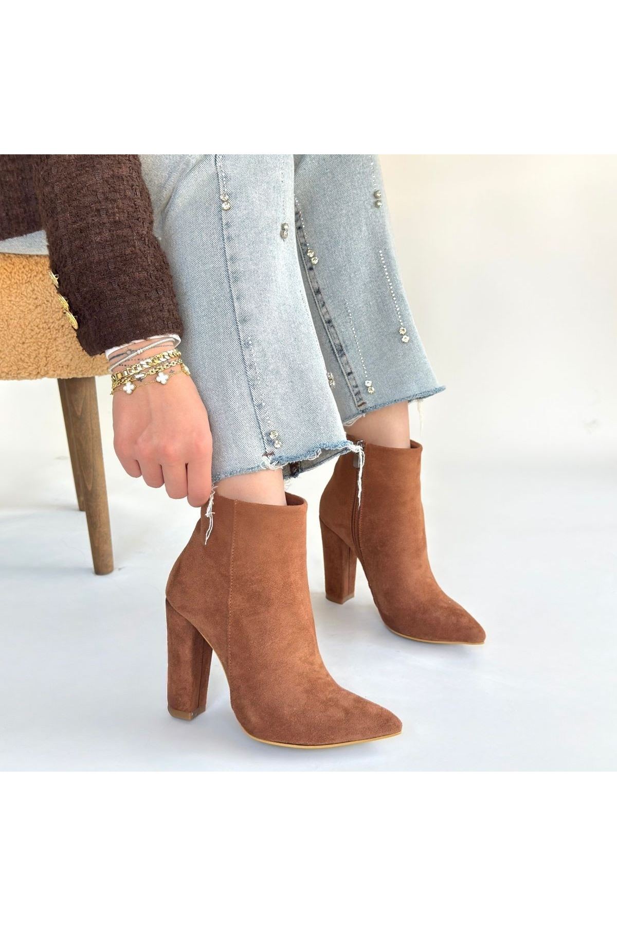 Loora Vizon Süet Topuklu Bot
