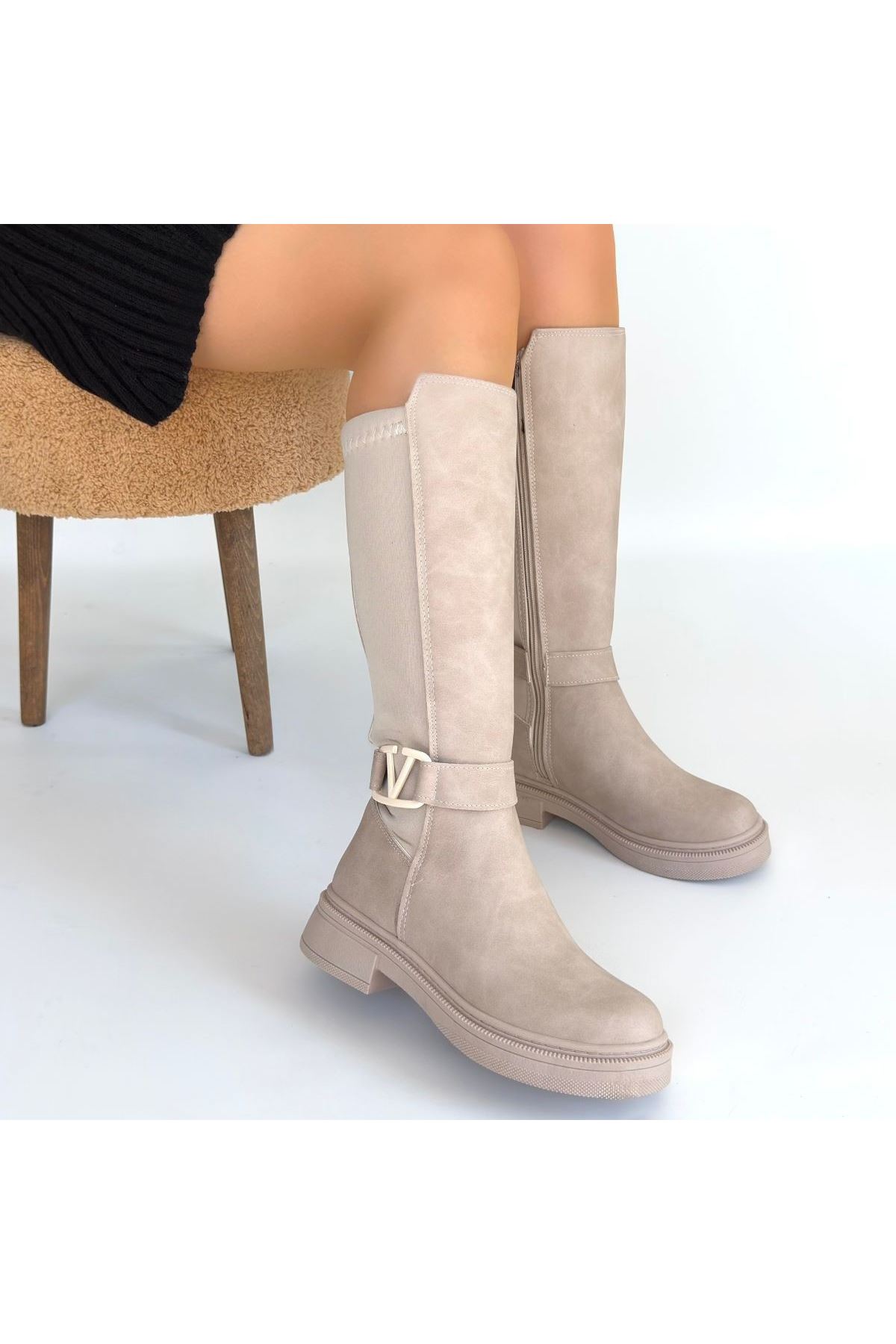 Diona Bej Nubuk Çizme