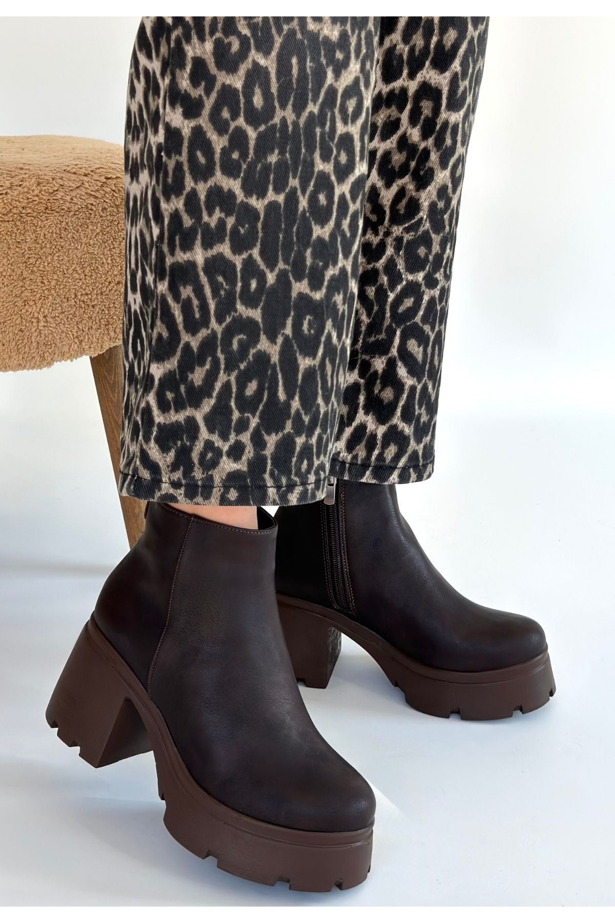 Belay Acı Kahve Nubuk Topuklu Bot