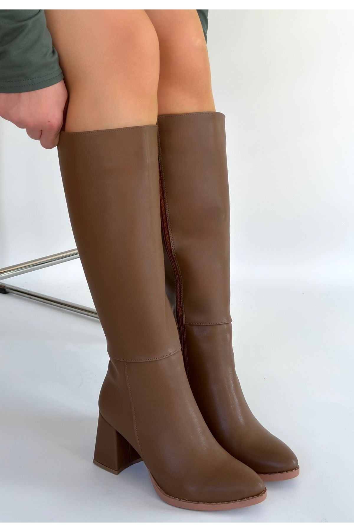 Morena Vizon Cilt BejTopuklu Çizme