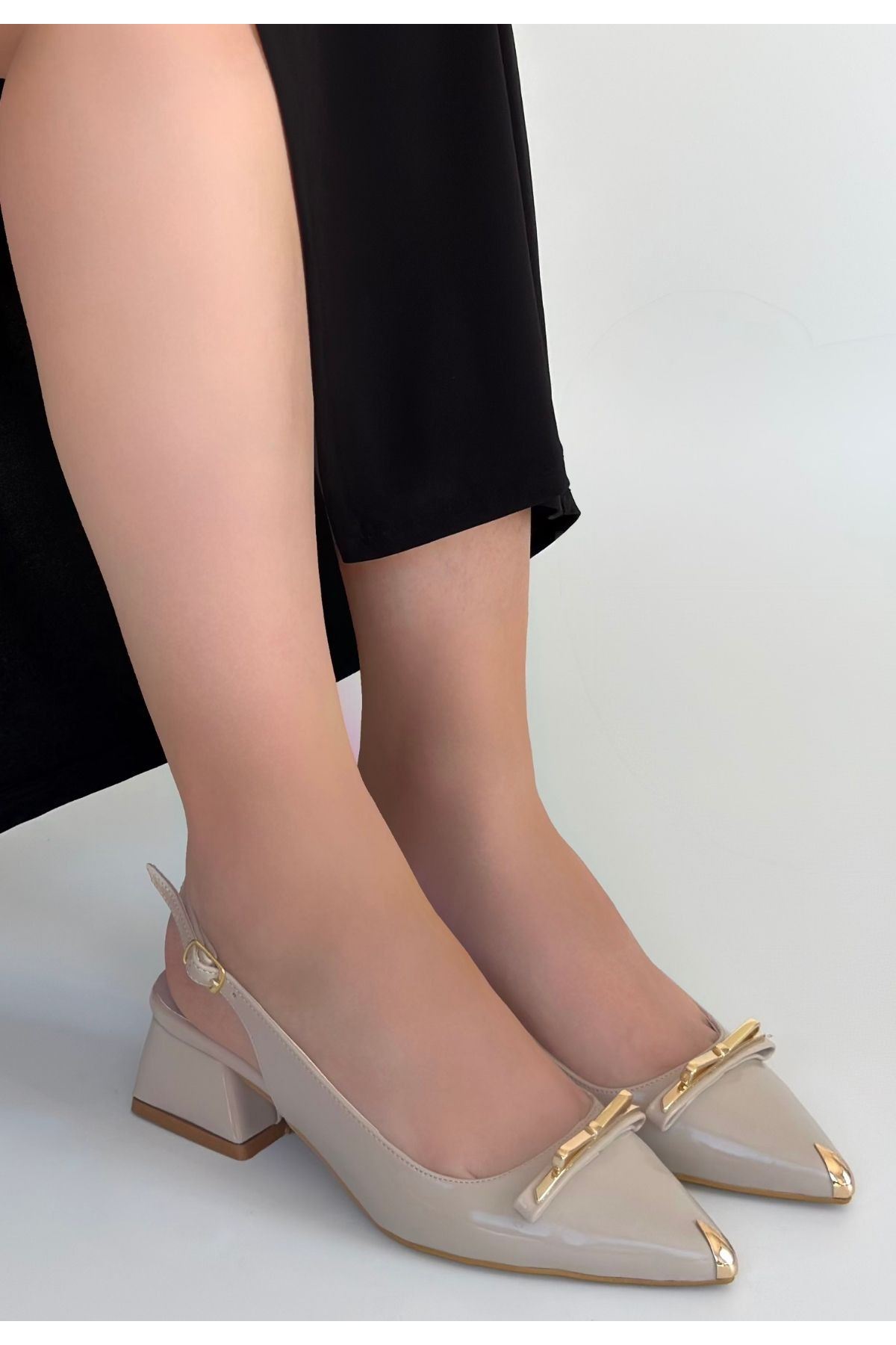 Ricy Bej Rugan Topuklu Ayakkabı