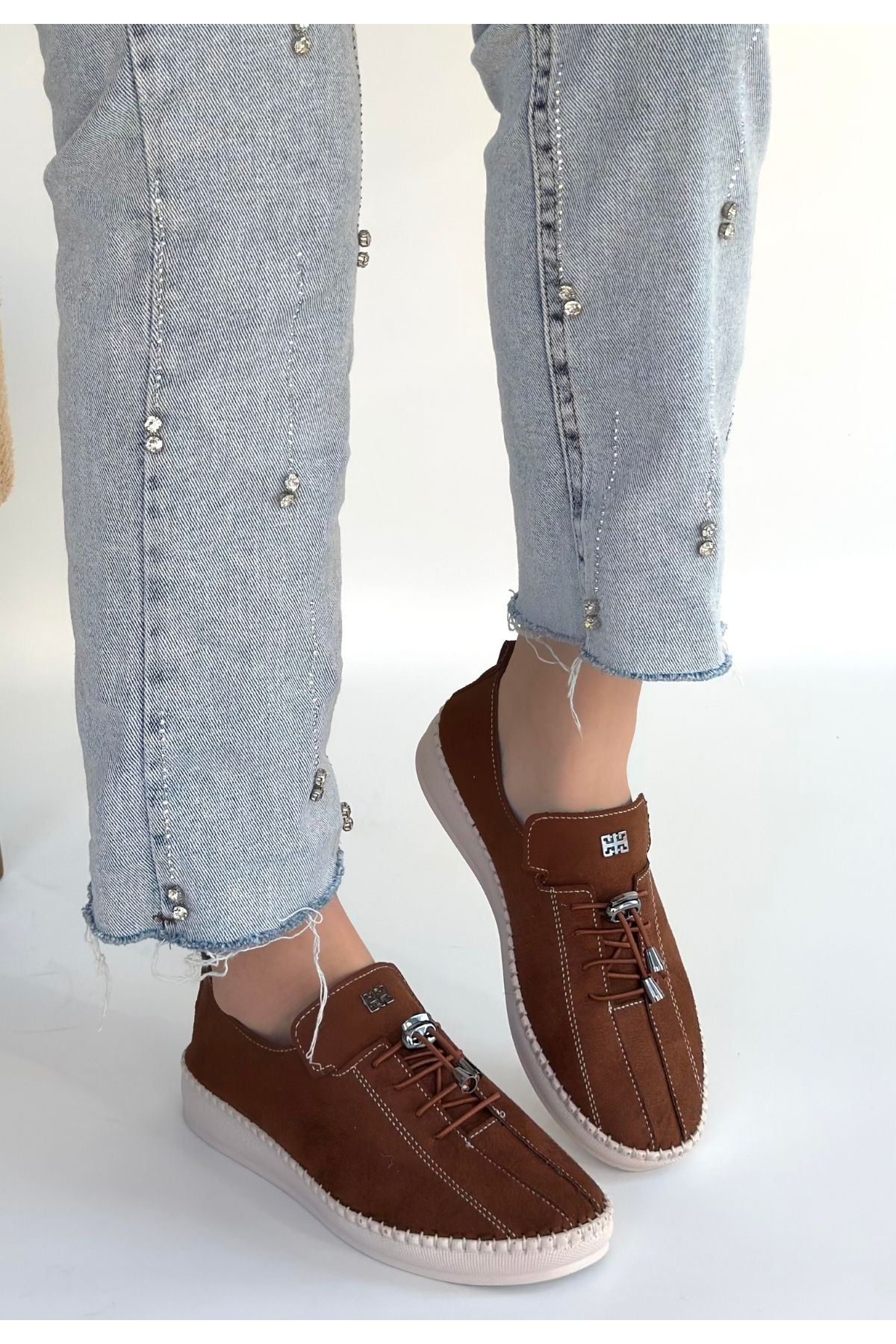 Warte Kahverengi Süet Bağcıklı Spor Ayakkabı