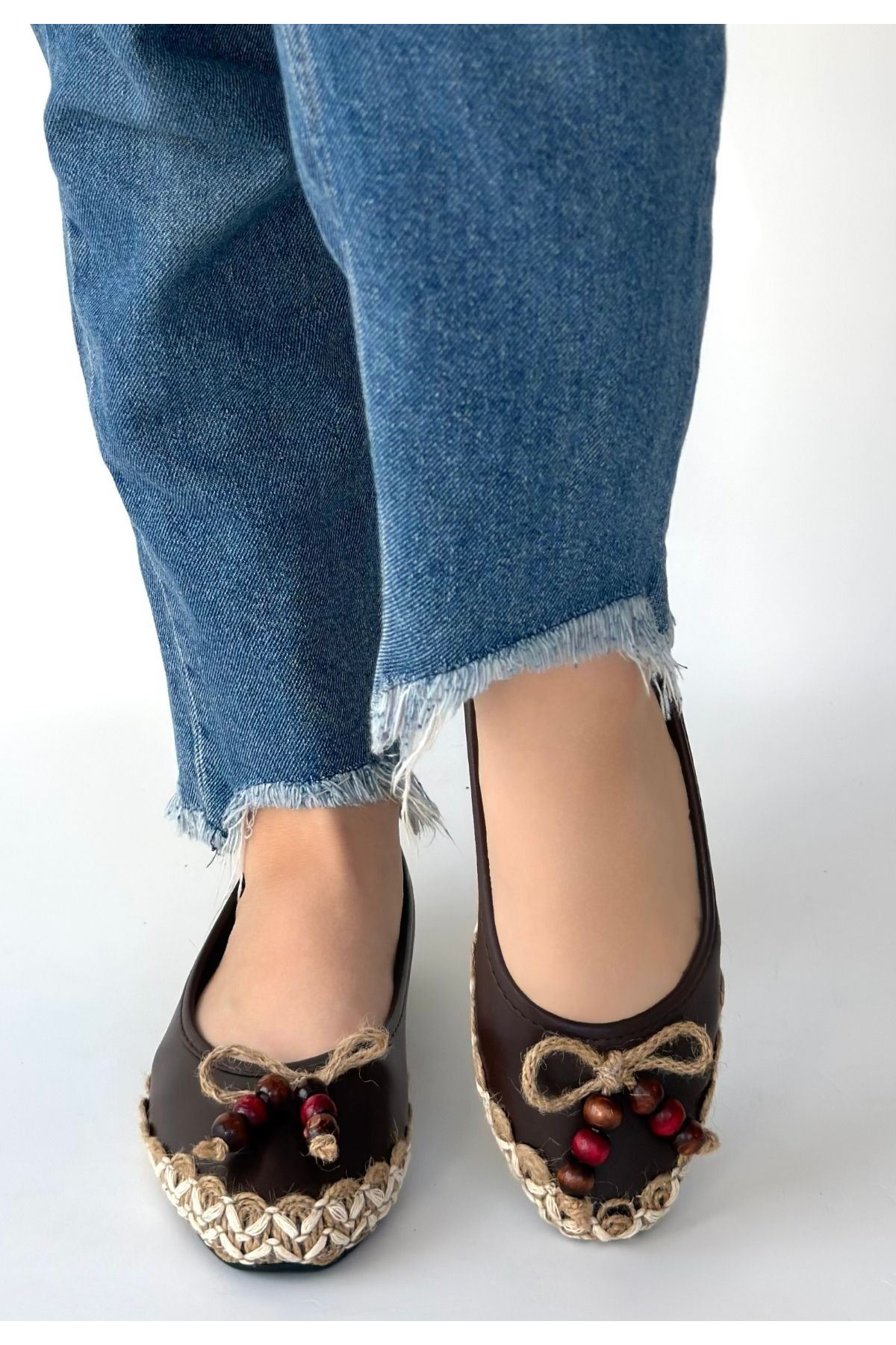 Ilwe Kahverengi Cilt Babet Ayakkabı