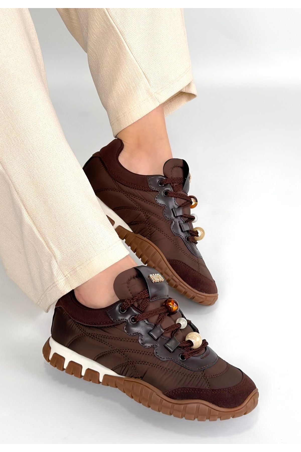 Tues Kahverengi Nubuk Bağcıklı Spor Ayakkabı