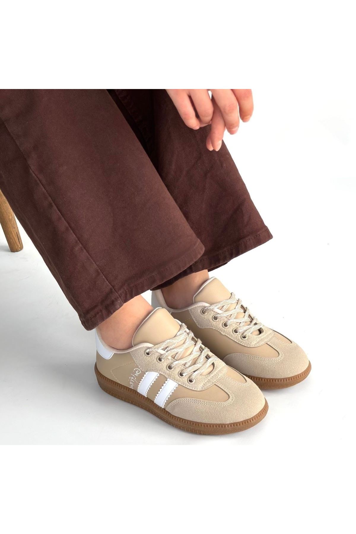 Zerti Bej Cilt Bağcıklı Spor Ayakkabı