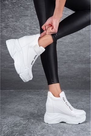 Andre Beyaz Gizli Topuklu Spor Ayakkabı