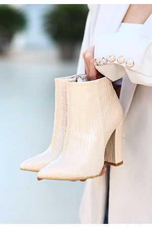 Loora Ten Rugan Desenli Topuklu Bot