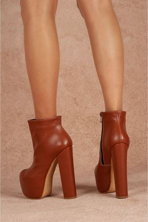 Pedro Taba Cilt Kalın Topuklu Kadın Bot