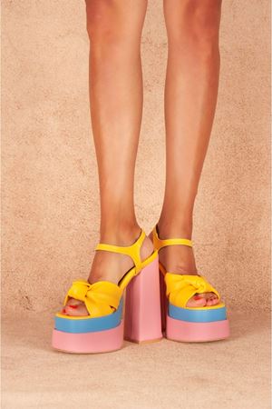 Rana Cilt Çift Platform Tasarım Kadın Ayakkabı