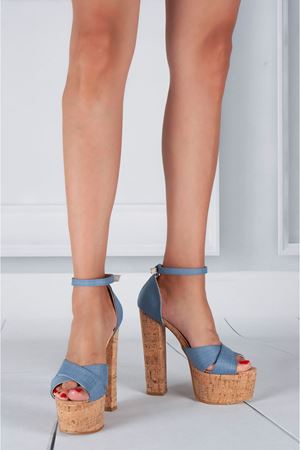 Cherish Koyu Mavi/Mantar Platform Kadın Ayakkabı