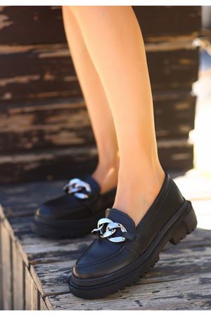 Biga Siyah Cilt  Ayakkabı