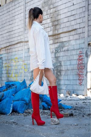 Lilys Süet Topuklu Çizme