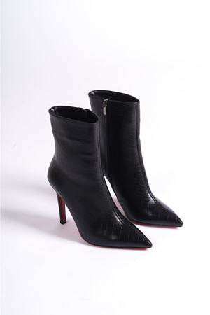 Siyah Togi Stiletto İnce Topuklu Kadın Bot