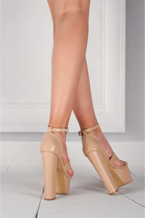 Nikko Nud Deri Yüksek Topuklu Kadın Ayakkabı