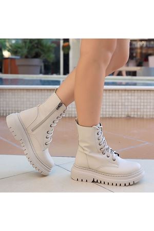 Toan Bej Cilt Bağcıklı Bot