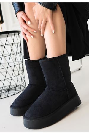 Sophia Siyah Süet Bot