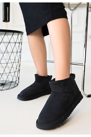 Elsa Siyah Süet Bot