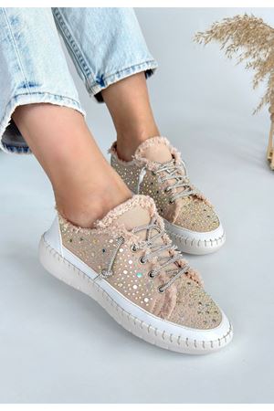 Guji Bej Kot Bağcıklı Spor Ayakkabı