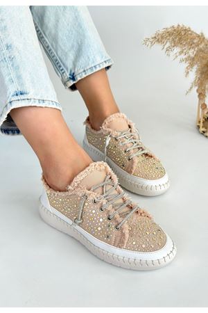 Guji Bej Kot Bağcıklı Spor Ayakkabı