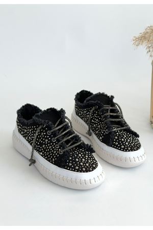 Guji Siyah Kot Bağcıklı Spor Ayakkabı