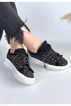 Guji Siyah Kot Bağcıklı Spor Ayakkabı