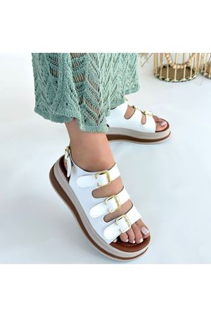 Jatay Beyaz Cilt Sandalet