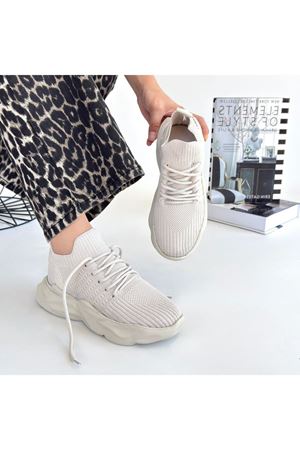 Henta Bej Triko Bağcıklı Spor Ayakkabı