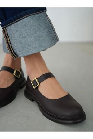 Yokox Kahverengi Cilt Oxford Ayakkabı