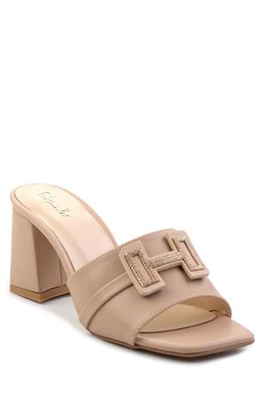 Erew Bej Cilt Topuklu Terlik