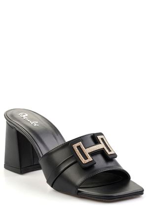 Leyya Siyah Cilt Topuklu Ayakkabı