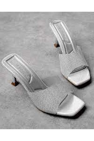 Luart Platin Simli Topuklu Terlik