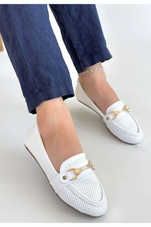 Rain Beyaz Cilt Babet Ayakkabı