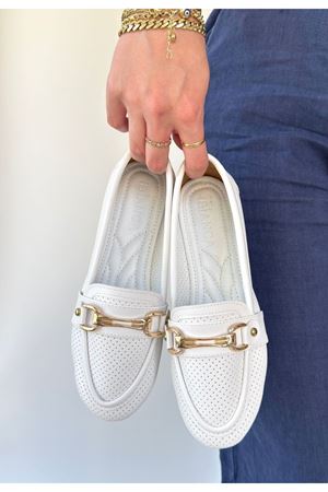 Rain Beyaz Cilt Babet Ayakkabı