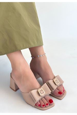 Veor Nude Cilt Topuklu Terlik