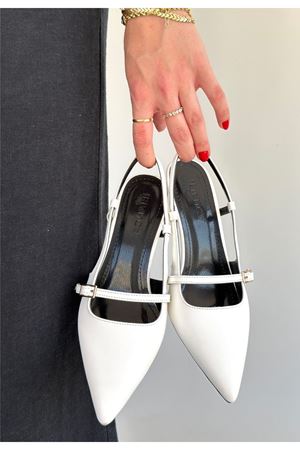 Darina Beyaz Cilt Topuklu Ayakkabı