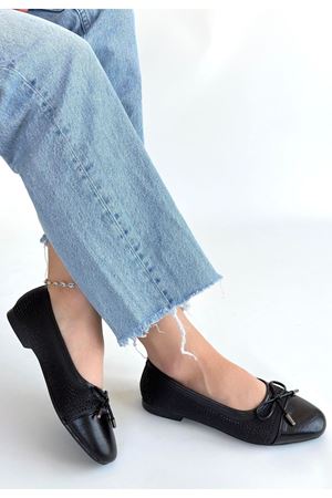 Etya Siyah Cilt Babet Ayakkabı