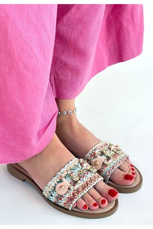 Gonne Renkli Hasır Dokuma Terlik