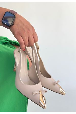 Joye Bej Cilt Topuklu Ayakkabı