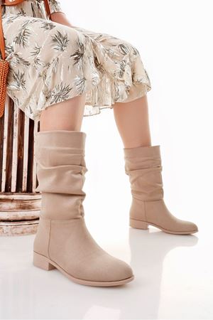 Plod Bej Süet Çizme