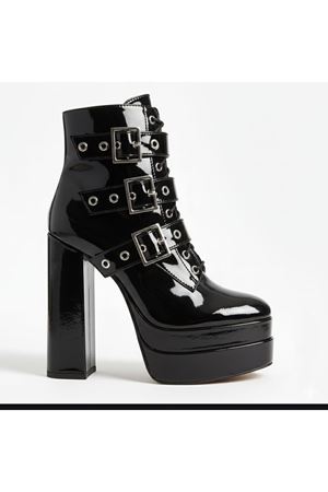 Kadın Platform Yüksek Topuklu Bot Gotik Siyah Rugan