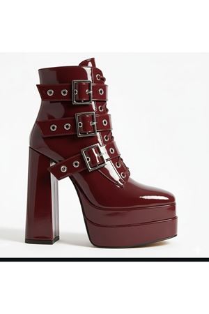 Kadın Platform Yüksek Topuklu Bot Gotik Bordo Rugan