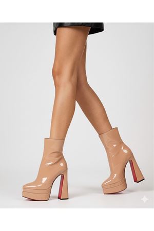 Kadın Platform Yüksek Topuklu Bot Mojo Nud Rugan