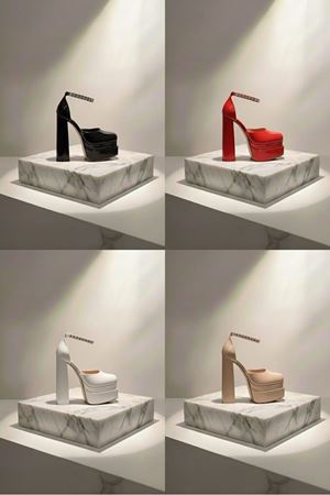 Figorooo Siyah Rugan Kadın Çift Platform Özel Tasarım Nikah Ve Gelinlik Yüksek Topuklu Kadın Ayakkabısı